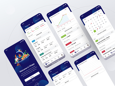 Vitapp monitoring app concept design app clean dashboard app design health app minimal app monitoring app product design simple app ui ux