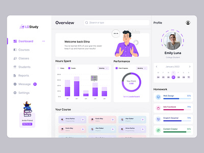 Education Dashboard Design app courses dashboard dashboard design dashboard ui design e learning edu education interface online school platform product design student ui uidesigner uiux university webdesign website