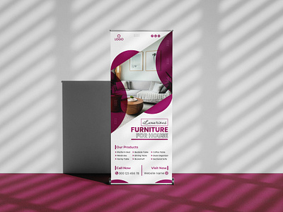 Furniture brand roll-up banner design by Graphics Haze advertising banner banner design branding design graphic design graphicshaze illustration logo marketing banner popup roll up roll up banner rollup banner social social banner social media stand banner