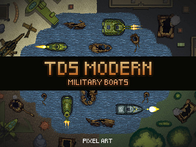 Free Top Down Military Boats Pixel Art 2d art asset assets boat boats game game assets gamedev indie indie game military pack pixel pixelart pixelated set tds top down topdown