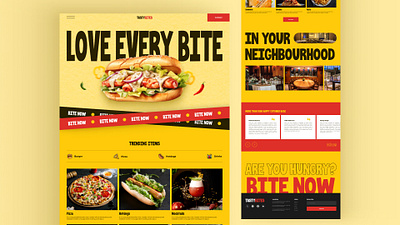 Cafe Landing page - Tasty Bites branding graphic design ui