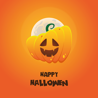 Fun pumpkin for Halloween 3d animation app autumn branding emotion graphic design halloween icon illustration jack logo motion graphics postcard pumpkin typography ui vector web
