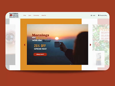 California Coffee Collective Web Design brand brand design branding design graphic design ui ux design web web design website design