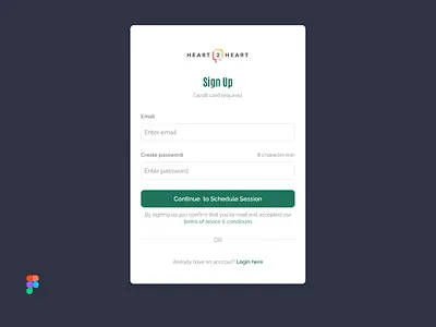 Product Design: Heart2Heart Counseling Portal dashboard design figma front end design portal design product design ui web design