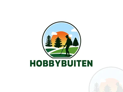 HOBBYBUITEN | Creative Minimal Metal detecting company logo branding branding design business logo circular creative design environtmental farming graphic design green illustration logo logo design metal detecting minimal logo minimalist logo modern natural