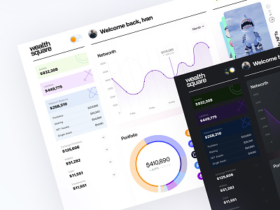 🐝 Crypto Dashboard analytics animation balance bar bitcoin chart client crypto dashboard finance fraud money net worth nfts portfolio