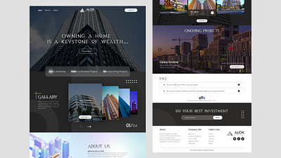 Alok Developers - Real Estate Landing page branding graphic design ui