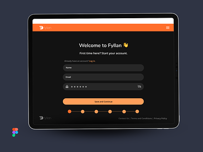 Fyllan App: User Onboarding app design figma front end design graphic design ui