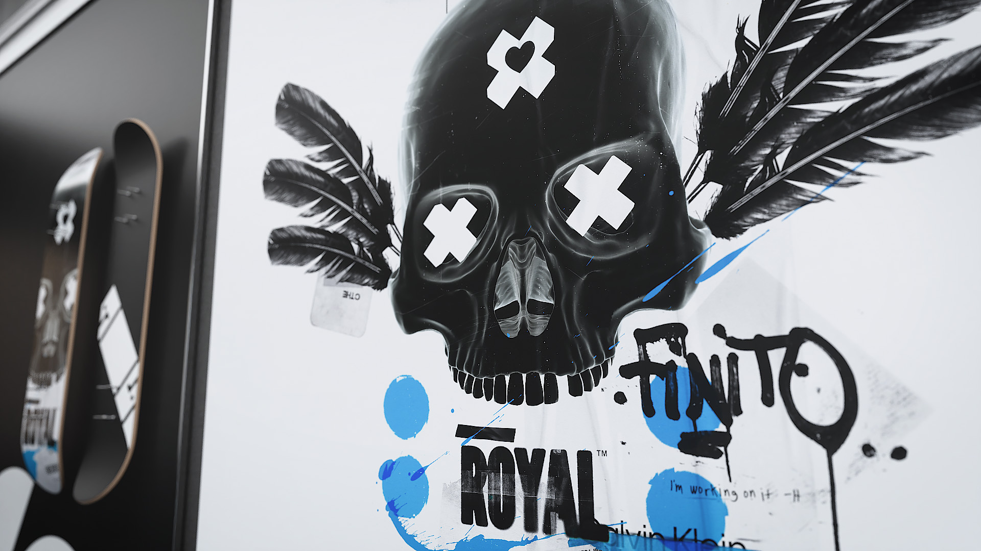 Grafika66 - Radio-Grafika Collection 3d 3d art 3d render 3d rendering blender cinema 4d fine art gallery art graphic design illustration maxon octane otoy skateboard skatedeck skull xray