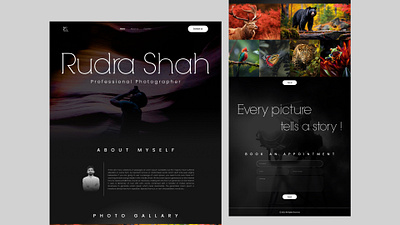 Photographer Portfolio - Landing Page graphic design motion graphics ui