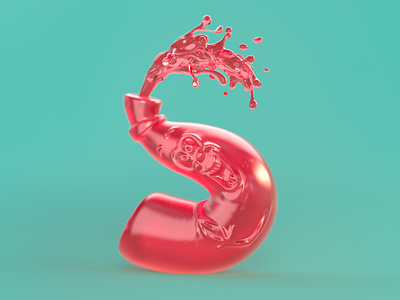 S is for Squeezit 36daysoftype 3d 3d type 90sfood cinema 4d design food foodtypography illustration lettering nostalgia squeezit squeezits typography