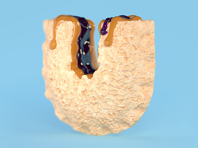 U is for Uncrustables 36daysoftype 3d 3d type 3dfood c4d cinema 4d food foodtypography illustration lettering nostalgia peanutbutter peanutbutterandjelly smuckers typography uncrustables
