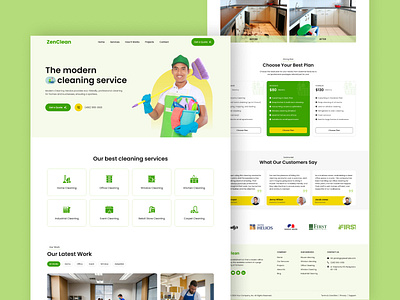 Cleaning Service Landing Page business website carpenter services clean cleaning cleaning company cleaning service cleaning services cleaning website corporate cleaning services home cleaning home services house cleaning landing page modern ui online business service web ui design webdesign website website design
