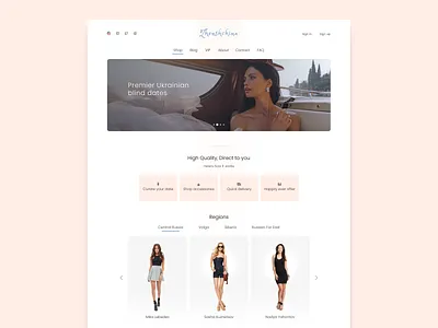 Zhenshchina fashion webdesign