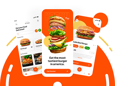 Food Delivery App UI by IMTIAZUX🔥 on Dribbble