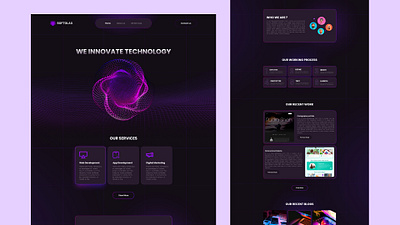 Softolax - Tech Brand Landing Page graphic design motion graphics ui