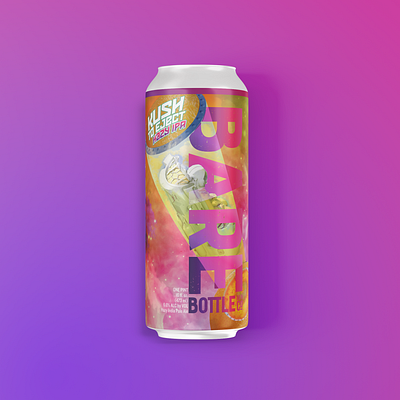 Kush to Eject! Craft Beer Label Design beer beer art branding can craft beer design gradient graphic design illustration label logo orange package package design photoshop purple vector vibrant