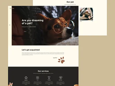 Website for animal shelter 🐾 concept design figma logo site ui ux web design website