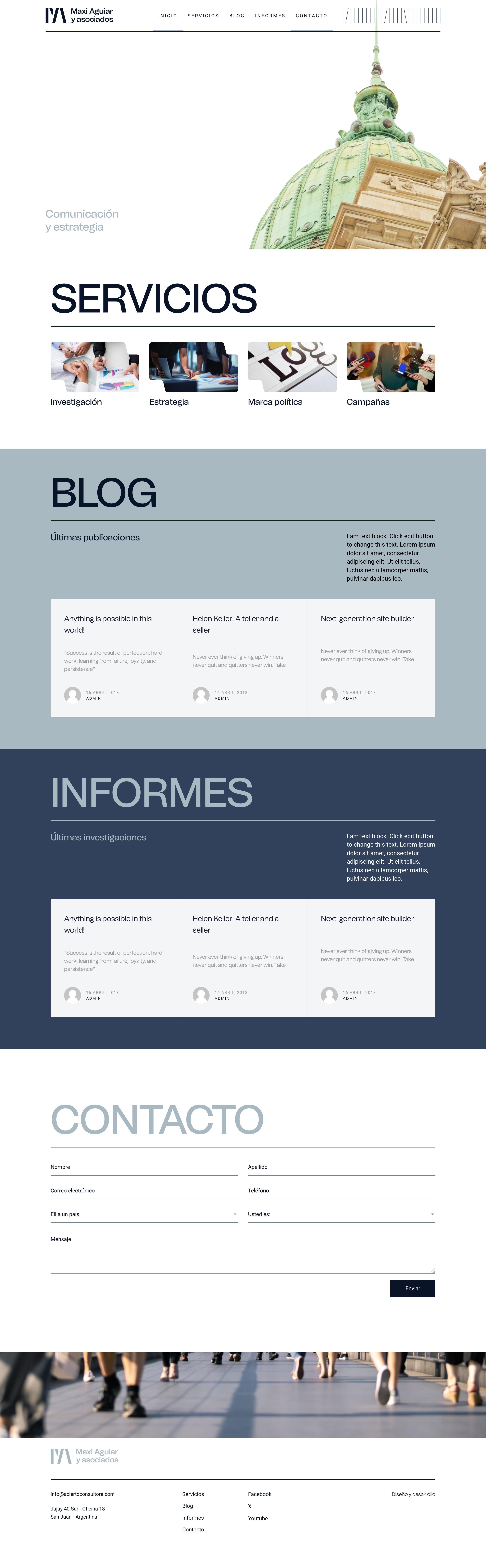 Maxi Aguiar y asociados — Landing page landing page ui