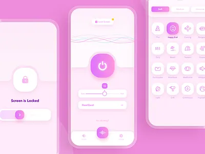 Vibro app design app app design applace apple appstore clean design design app ios minimal mobile ui ux vector