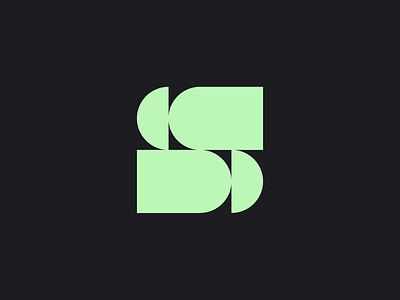S icon badge brand branding circles design geometric letter s lettermark logo monogram s shapes squares