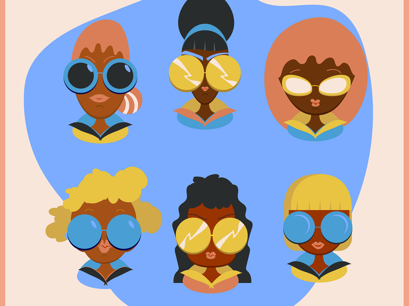 Sunny Avatars by Somer Loen on Dribbble