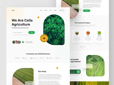 CELLA AGRICULTURE☘️☘️ - Website Design agriculture farm food header landing page nature ui ui design uiux web design website