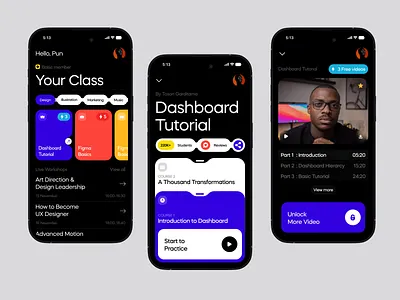 Studyo - Online Course App app application clean course design e learning education exploration mobile app modern design online class online courses online school school ui ui design ui ux ux