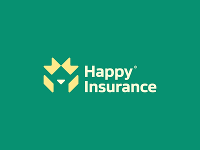 Happy Insurance branding bright character child children design happy icon insurance lettermark logo logogram symbol vector visual