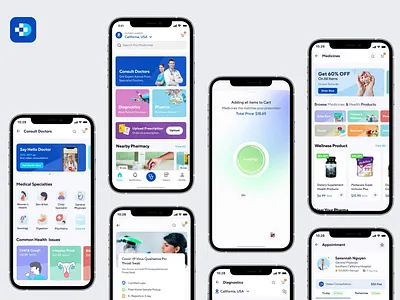 Doctor Booking App Design – Medical App UI UX Design app design app designer app ui app ui ux doctor app doctor appointment doctor booking app doctor consultation app health app ios app design medical app medical appointment medtech mobile app mobile app design mobile app designer mobile app ui mobile app ui ux online doctor app telemedicine app