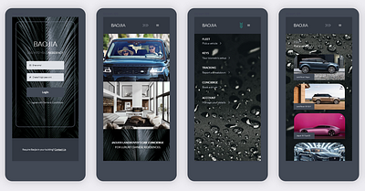 App Concept for Jaguer Landrover product design prototyping ui ux wireframing