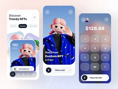 NFT Marketplace App app app design app ui app ui design design marketplace nft nft app nft app design nft marketplace app uihut visual visual design