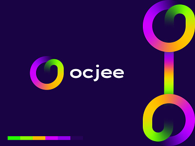 Ocjee - Logo abstract app logo branding creative design gradient graphic design illustration letter o j logo logo designer logo presentation logotype modern software startup tech technology transparency logo vector