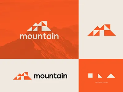 Mountain Logo Design brand brand identity branding geometric logo geometric shapes icon identity logo logo design logo mark logodesign logos logotype minimal logo minimalist mountain vector