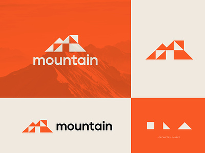 Mountain Logo Design brand brand identity branding geometric logo geometric shapes icon identity logo logo design logo mark logodesign logos logotype minimal logo minimalist mountain vector