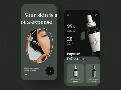 Skin Care Product App app app design app ui app ui design care app design product product app skin care skin care app uihut visual visual design