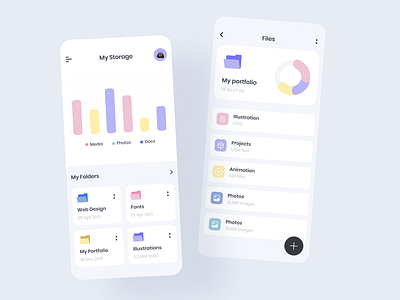 File Managment App admin design admin template chart chart design crm dashboad file file manager folder icon illustration illustrations pastel pastel colors storage storage app typogaphy ui ui design ux