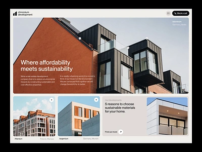 Chromium development - Property development agency design hero homepage product design property real esate real estate development ui unikorns ux