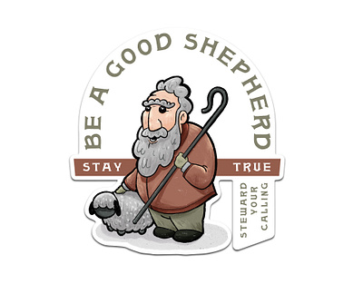 Be A Good Shepherd | Apparel and Merch art christ christian clean design good graphic design illustration jesus logo marketing merch minimal product sale shepherd shirt shop sticker tshirt