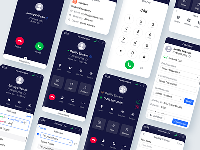 Power Dialer automation branding calls chat clean contacts crm design icons integrations phone power dialer sales sms support team ui ux web web app