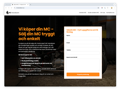 mchandlaren.se - Landing page leadgen by Brucy landingpage leadgen leadgen site mc mchandlaren