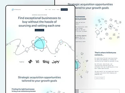 Intventures b2b solution website design branding clean data design finance identity illustration intventures landing page landingpage marketing minimal modern product saas startup ui webflow webpage website