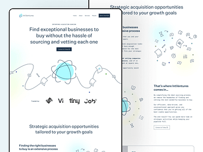 Intventures b2b solution website design branding clean data design finance identity illustration intventures landing page landingpage marketing minimal modern product saas startup ui webflow webpage website