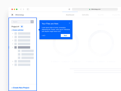 Onboarding wizard - Low fidelity wireframe prototype analytics dashboard data enterprise design enterprise software enterprise ux gamification onboarding onboarding flow onboarding ui saas uxdesign web app web app design web app ux web application design wireframes