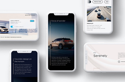 Landingpage Nissan ARIYA automotive brand design car launch landingpage ui design
