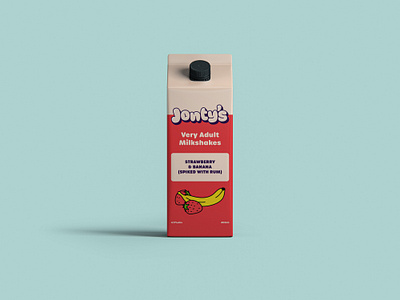 Jonty's Very Adult Milkshakes alcohol brand bottle branding font designer label design logo design packaging design