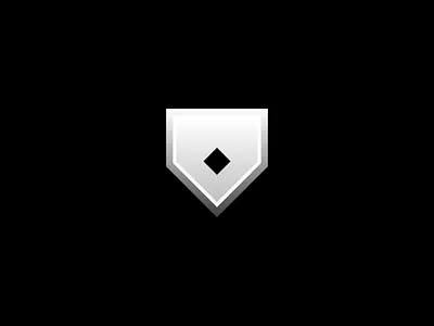 Home Plate Deals Logo Dark Mode base baseball brand branding dark mode deal diamond food free giveaway gradient home logo mlb monochrome opening day plate simple sports visual