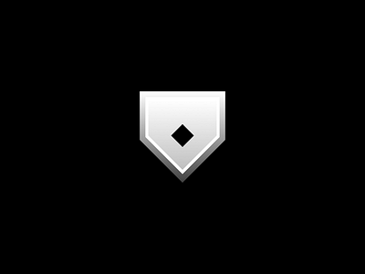 Home Plate Deals Logo Dark Mode base baseball brand branding dark mode deal diamond food free giveaway gradient home logo mlb monochrome opening day plate simple sports visual