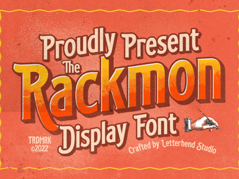 Rackmon - Vintage Display Font bold font freebies