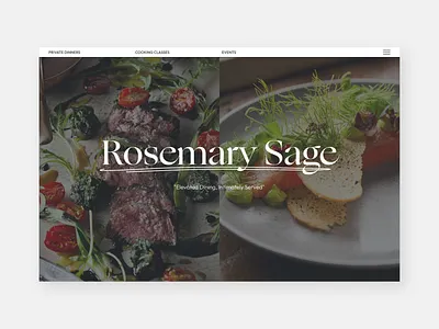 Rosemary Sage (Private Chef)_ mock-up branding design desinger hospitality website website website design